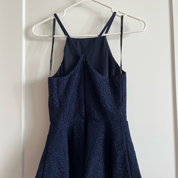 Ever New Navy Lace Peplum Halter Top - Picture 2 of 6